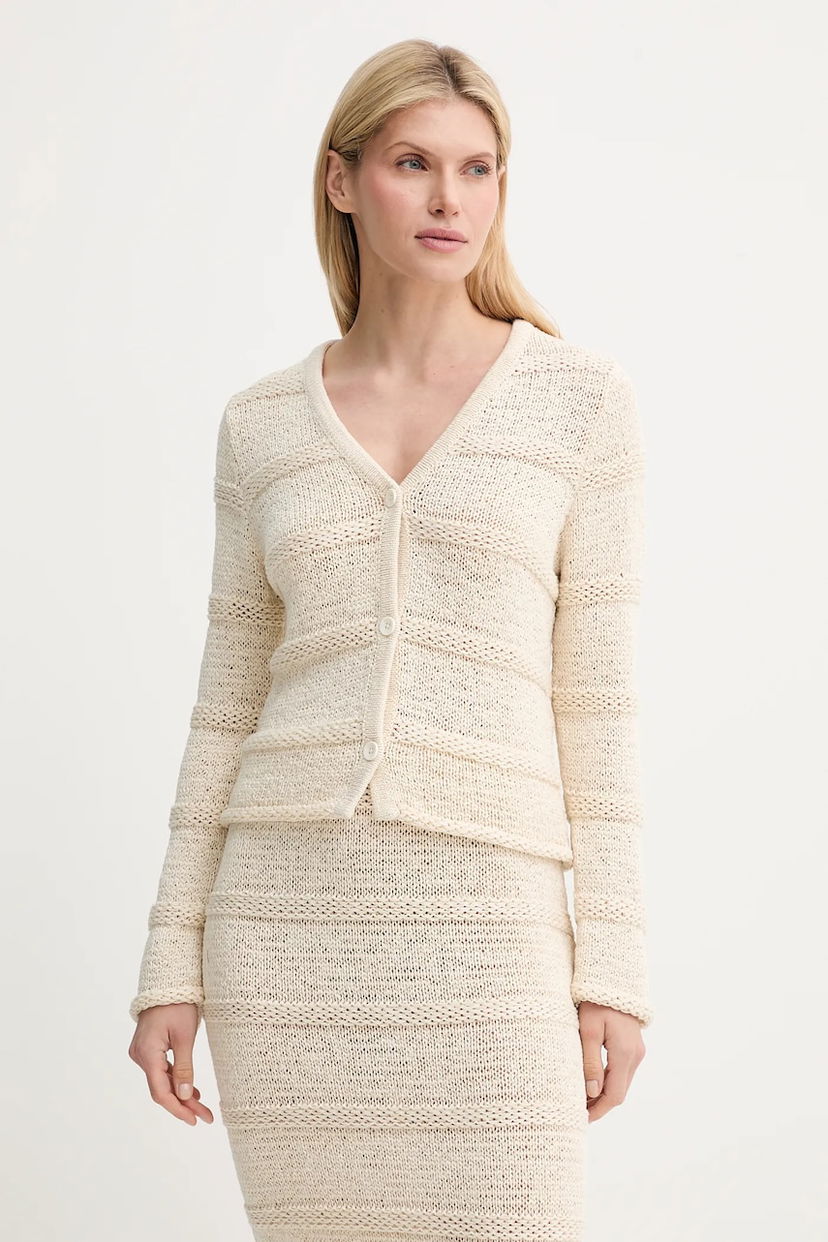 Sweater Samsoe Samsoe Samsoe Samsoe SANETTIE Knit Cardigan Beige | F25200116