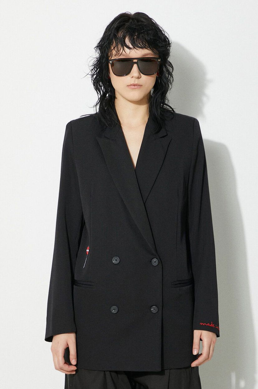 Frakker Fiorucci Fiorucci Double-Breasted Blazer Sort | W01FPBDO044KN03BK01