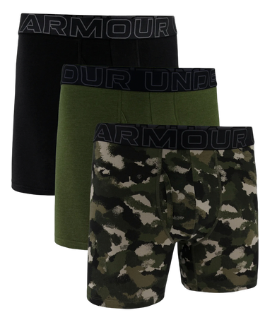 Boksere Under Armour Performance Cotton Printed 6-Inch Boxer Briefs 3-Pack Flerfarvet | 1383890-391, 0