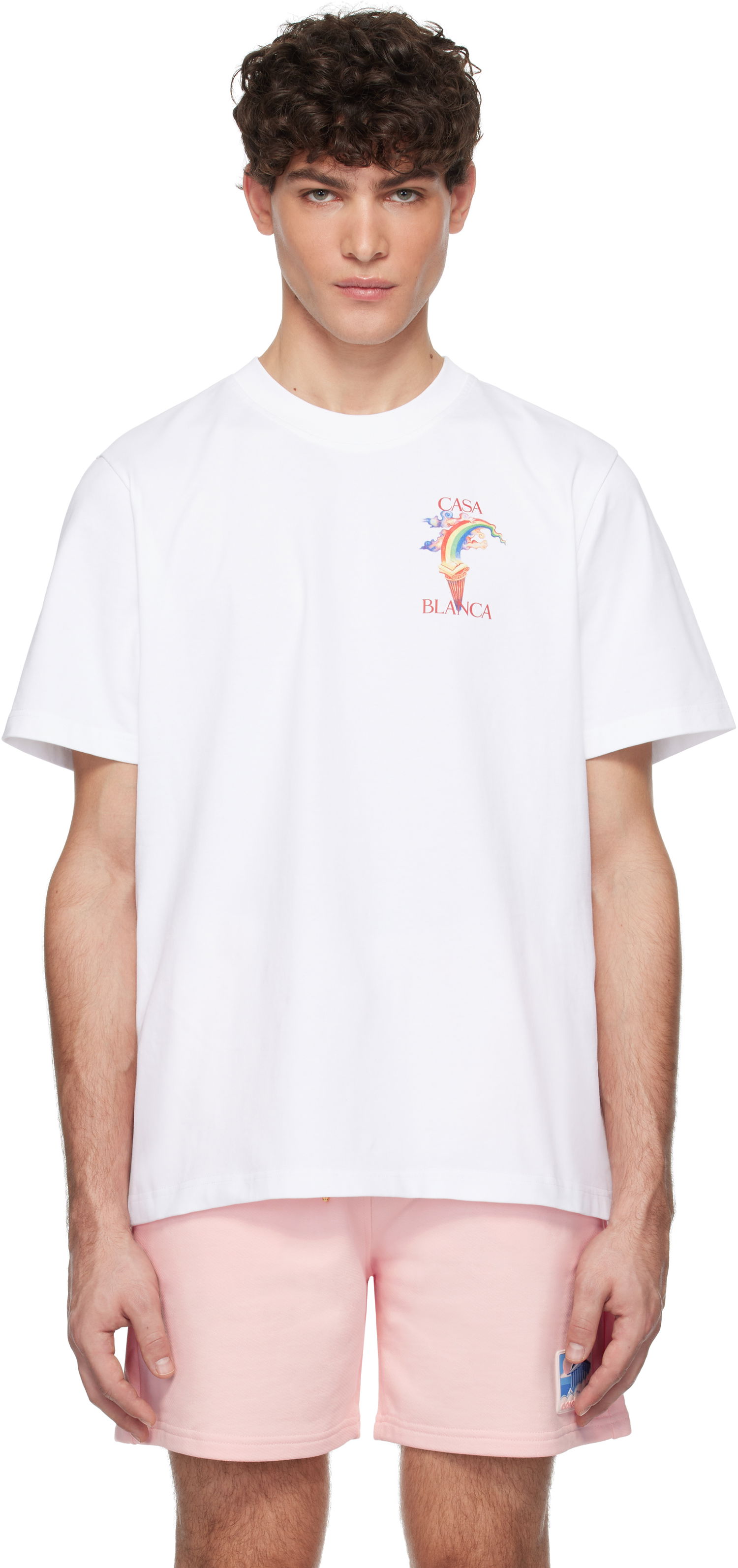 T-shirt Casablanca Nature Teacher Graphic Print T-Shirt Hvid | MPS25-JTS-001-03, 0