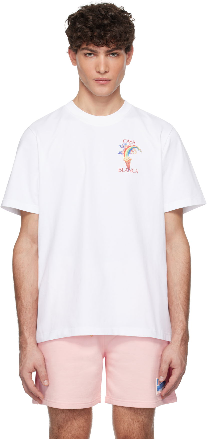 T-shirt Casablanca Nature Teacher Graphic Print T-Shirt Hvid | MPS25-JTS-001-03