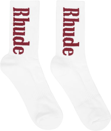 Sokker Rhude RH Vertical Logo Socks Hvid | RHSS25SO01227, 0