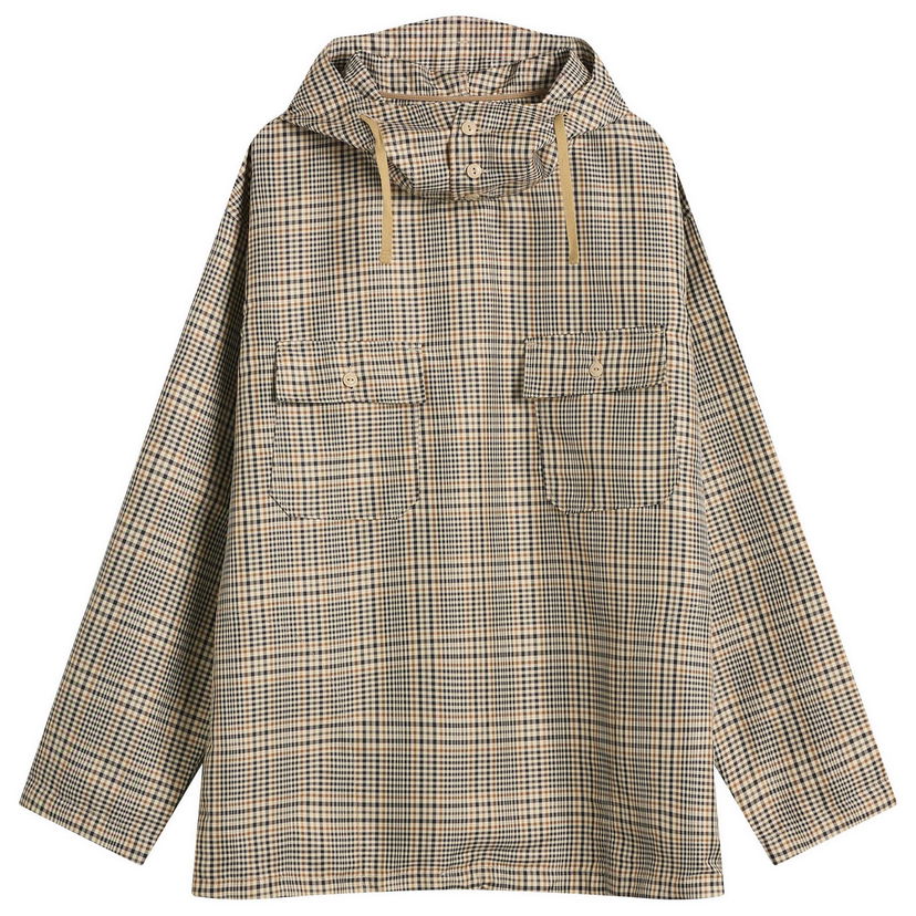Skjorte Engineered Garments Engineered Garments Cagoule Plaid Shirt, Size Small Beige | 25F1A010-IT006