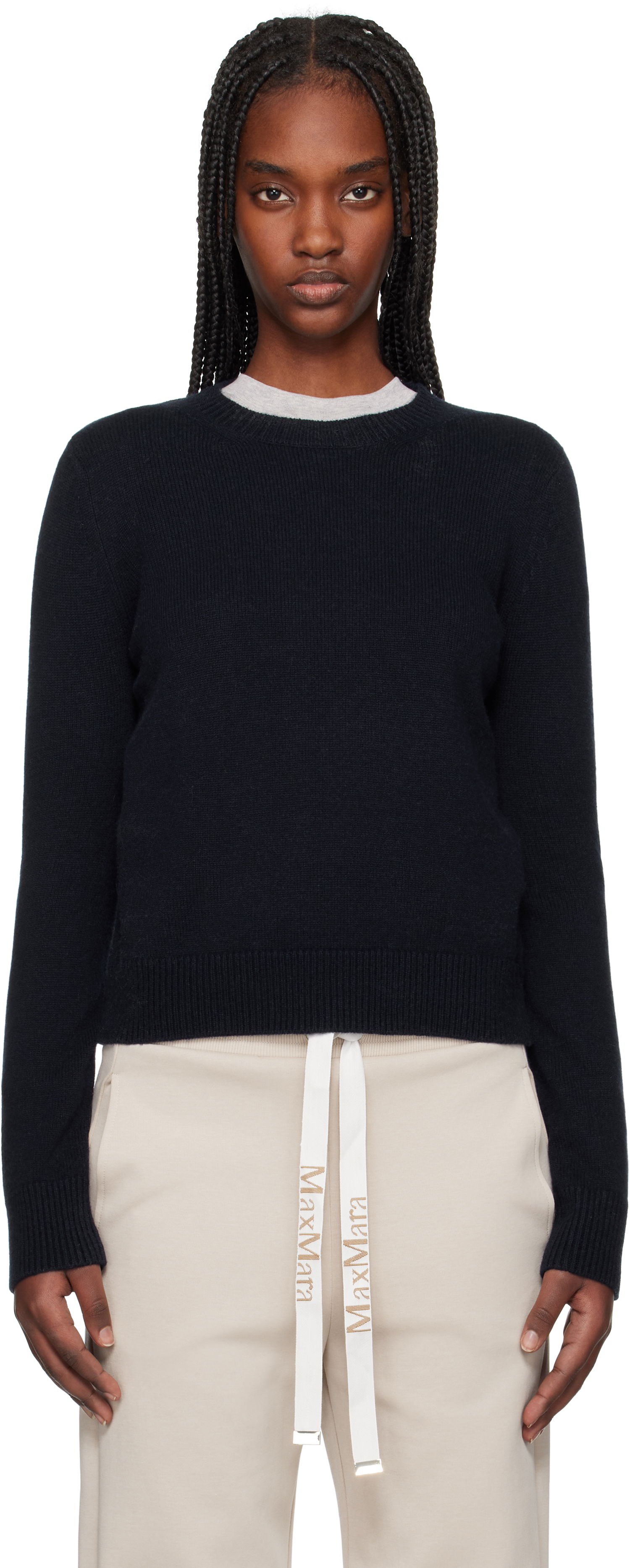 Sweater Max Mara Max Mara Fedora Knit Sweater Mørkeblå | 2519361031600, 0