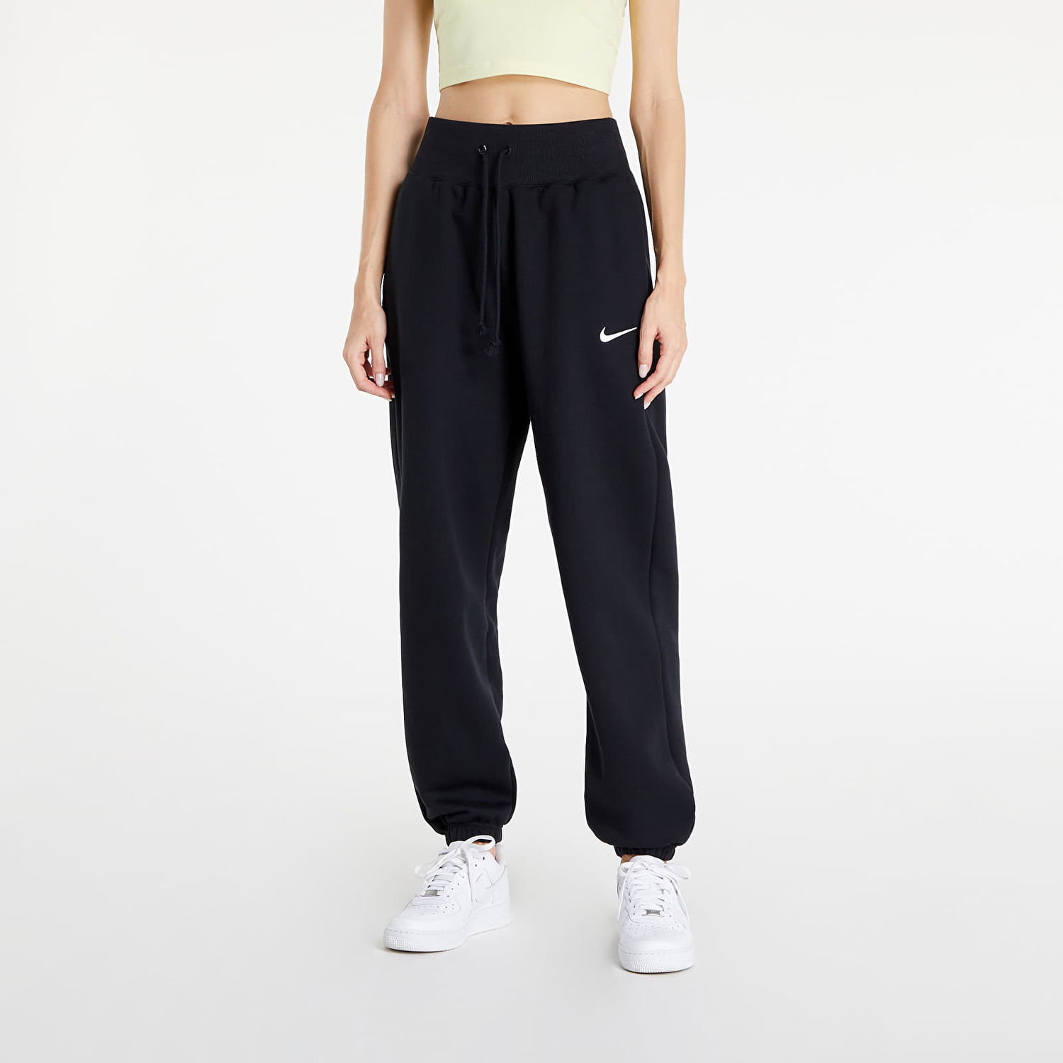 Joggingbukser Nike Sportswear Phoenix Fleece High-Waisted Oversized Sweatpants Sort | DQ5887-010, 0