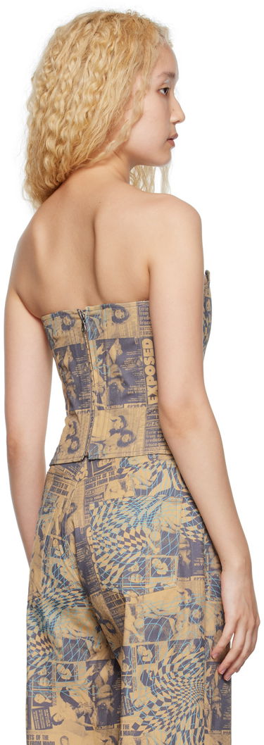 Tanktop Miaou Miaou Leia Printed Tank Top Beige | 7010-CL-WNT, 2