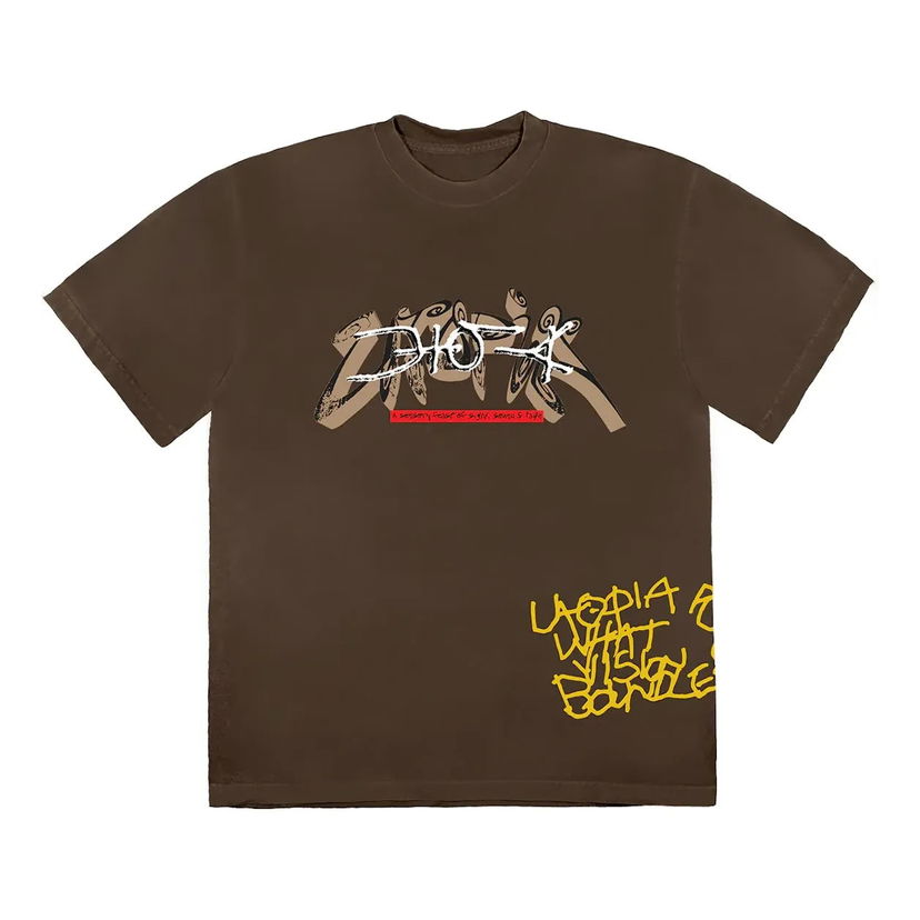 T-shirt Cactus Jack by Travis Scott Travis Scott UTOPIA T-Shirt Brun | TSUT-SS01