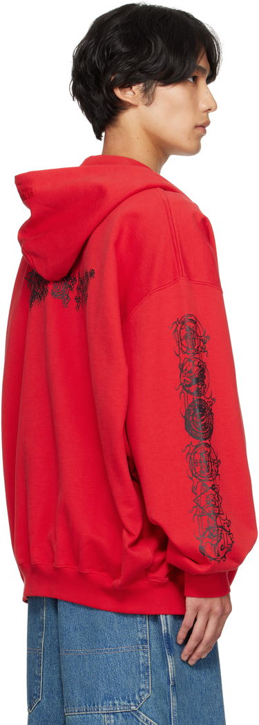 Sweatshirt VETEMENTS Vetements Cradle of Filth Oversized Zip-Up Hoodie Rød | UCF76ZU300R, 2