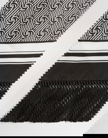 Tørklæde Dolce & Gabbana Dolce & Gabbana Silk Twill Scarf with Micro-design and Logo Sort | GQ214EG0WV0HH8RN, 1