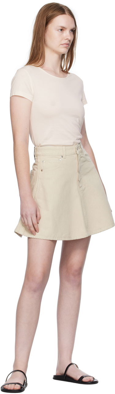 Nederdel Nanushka Nanushka Neah Denim Miniskirt Beige | NW25PFSK14173, 3