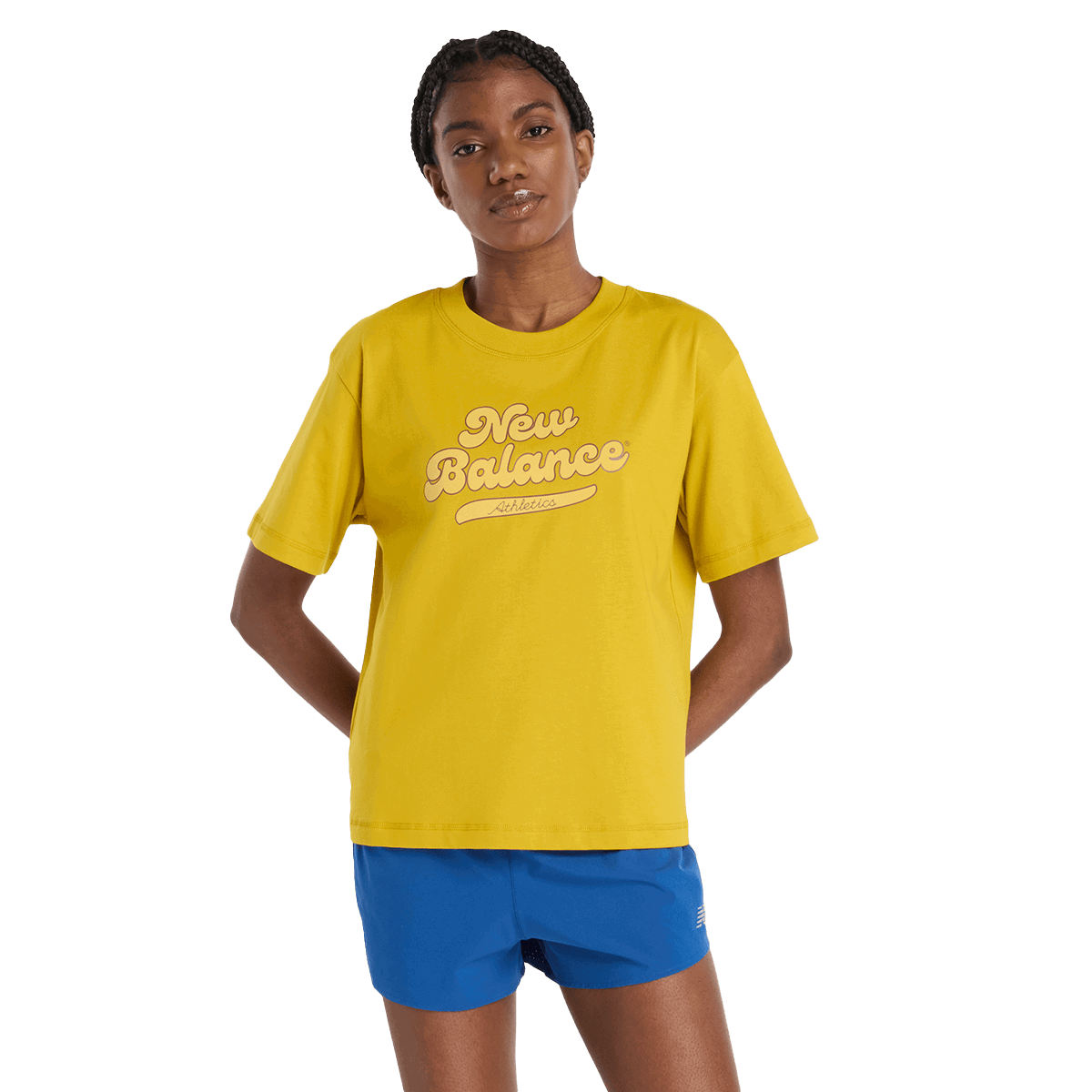 T-shirt New Balance Athletics Legacy T-Shirt Gul | WT53902-BQG, 0