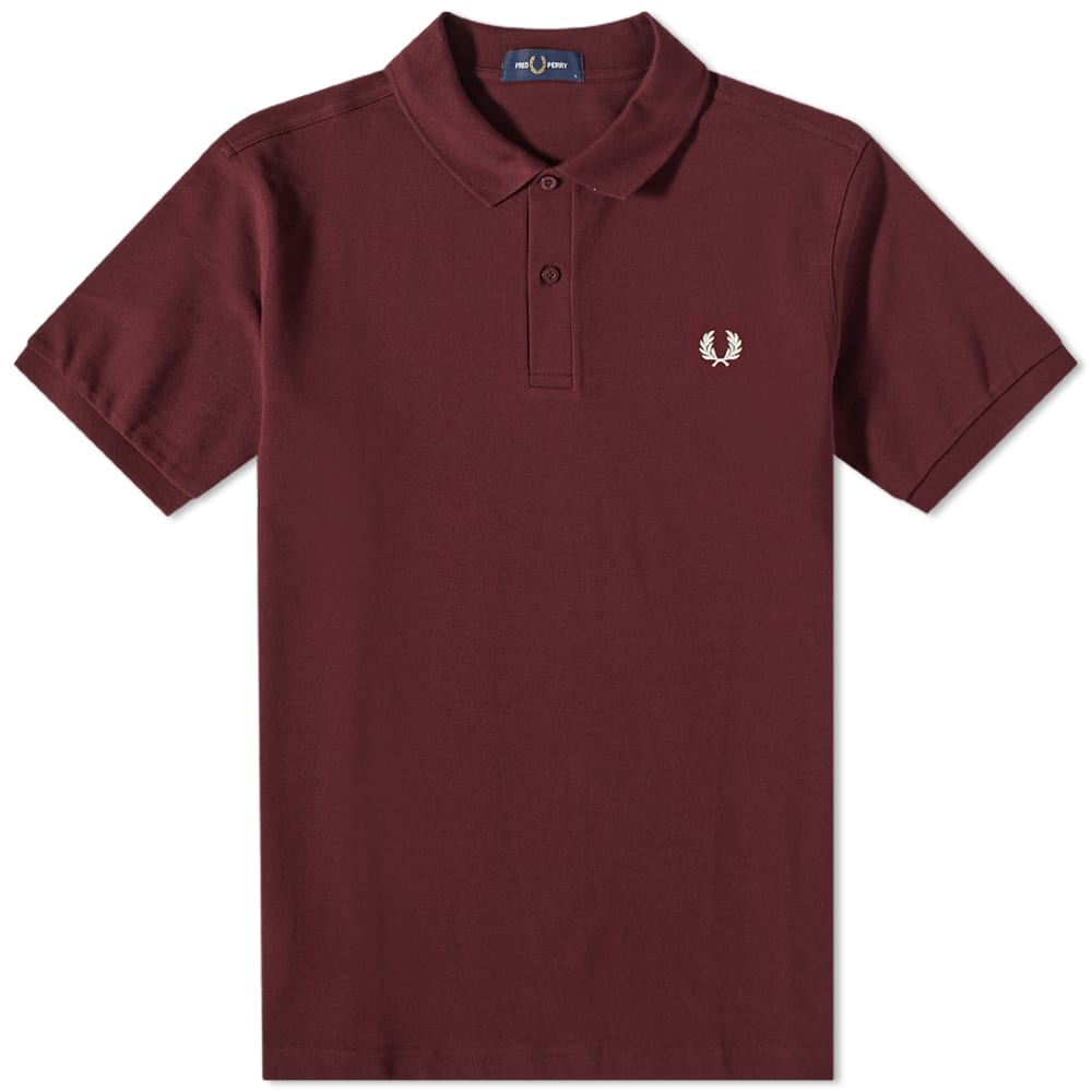 Polo skjorte Fred Perry Authentic Plain Polo Bourgogne | M6000-597, 0