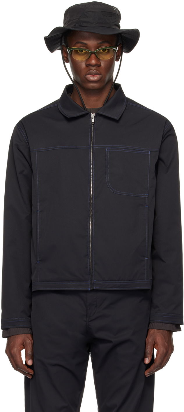Jakke AFFXWRKS Boxed Zip-Up Jacket Sort | SS24JK05