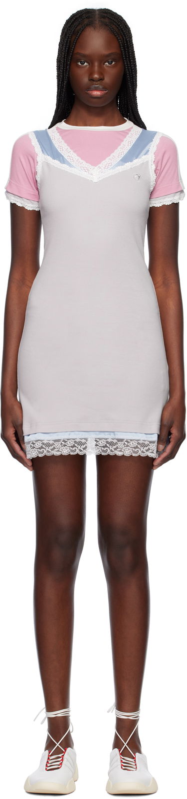Kjole Ambush AMBUSH Layered Mini Dress Grå | 12115395, 0