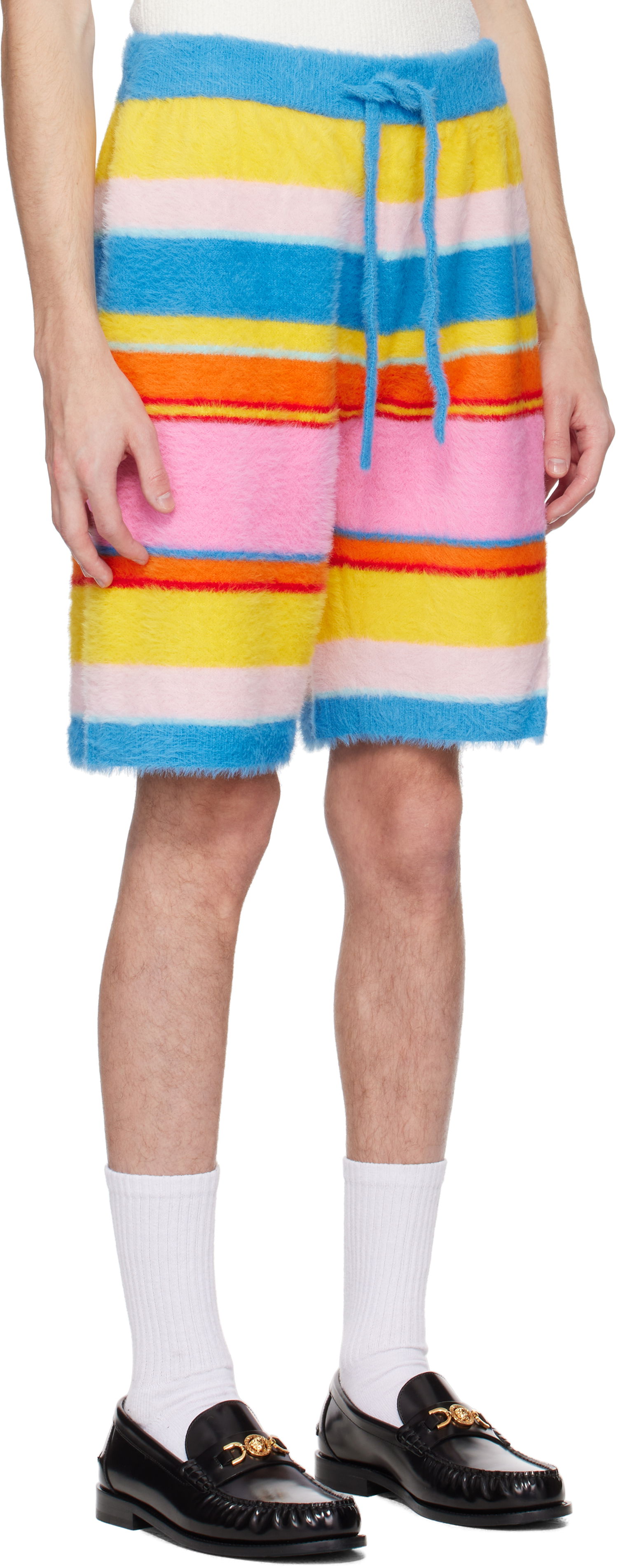 Shorts Casablanca Casablanca Fluffy Stripe Oversized Shorts Flerfarvet | MS25-KW-905-01, 1