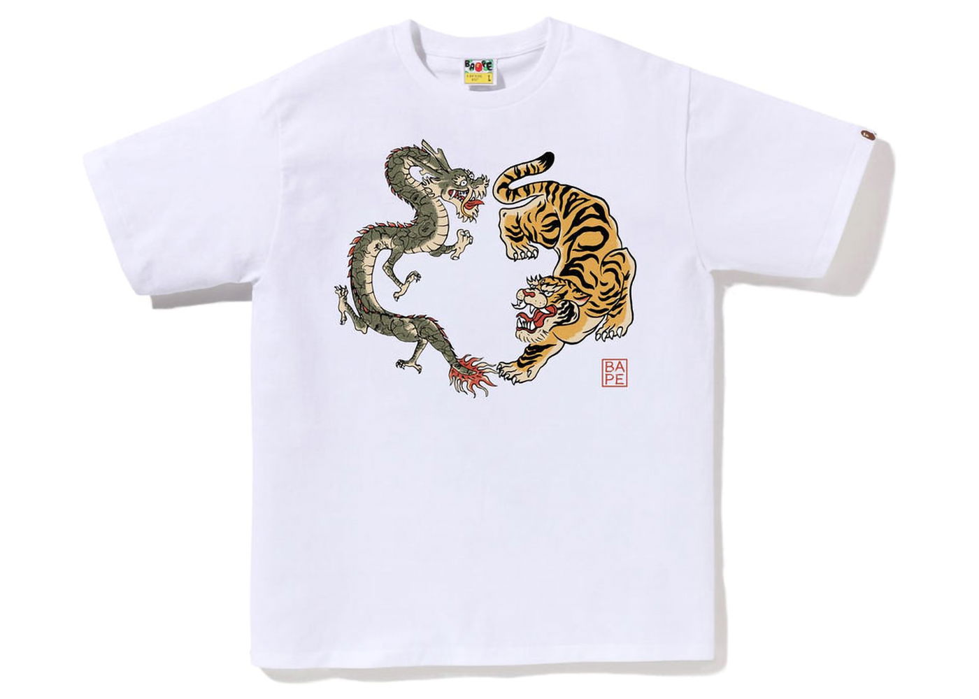 T-shirt BAPE Japan Culture Tiger and Dragon Tee Hvid | 1J30-110-067, 0