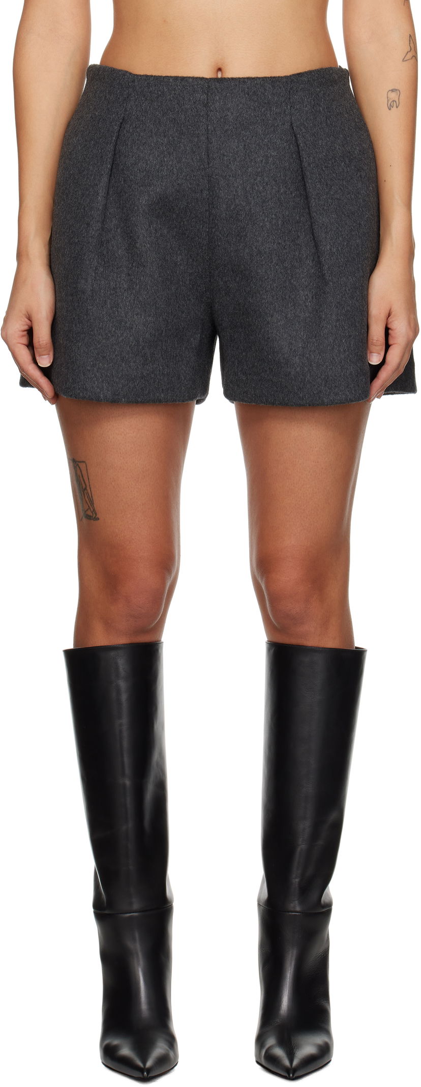 Shorts Róhe Wool Mini Shorts Grå | 613-32-083