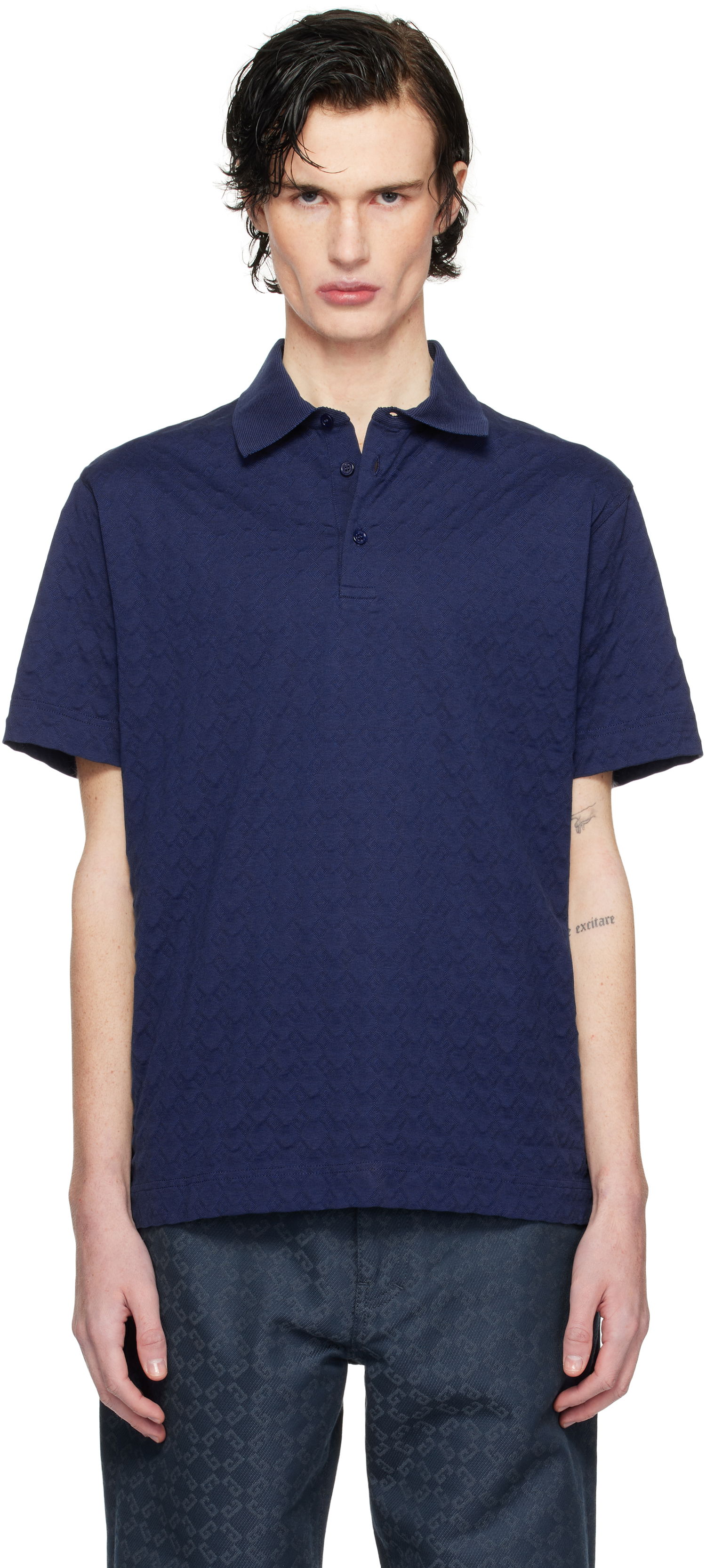Polo skjorte Givenchy Classic Fit Embroidered Polo Mørkeblå | BM71KR3YPA470, 0