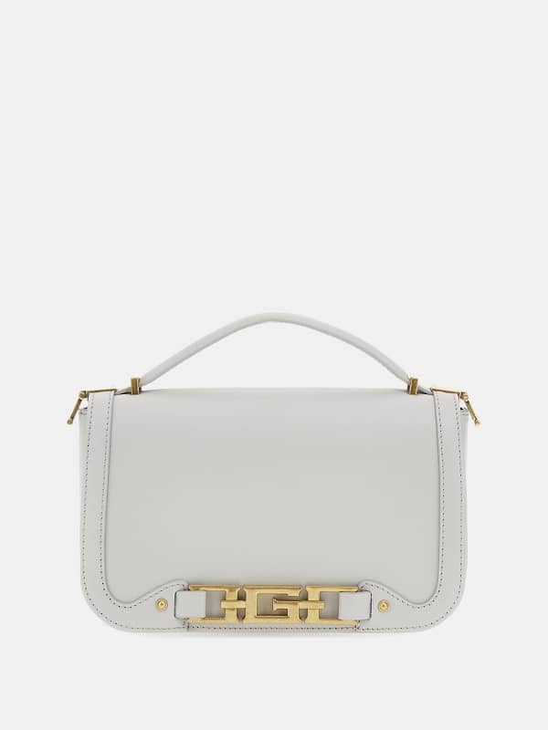 Håndtaske GUESS Cristina Genuine Leather Mini Grå | HWCRTNL3420, 0