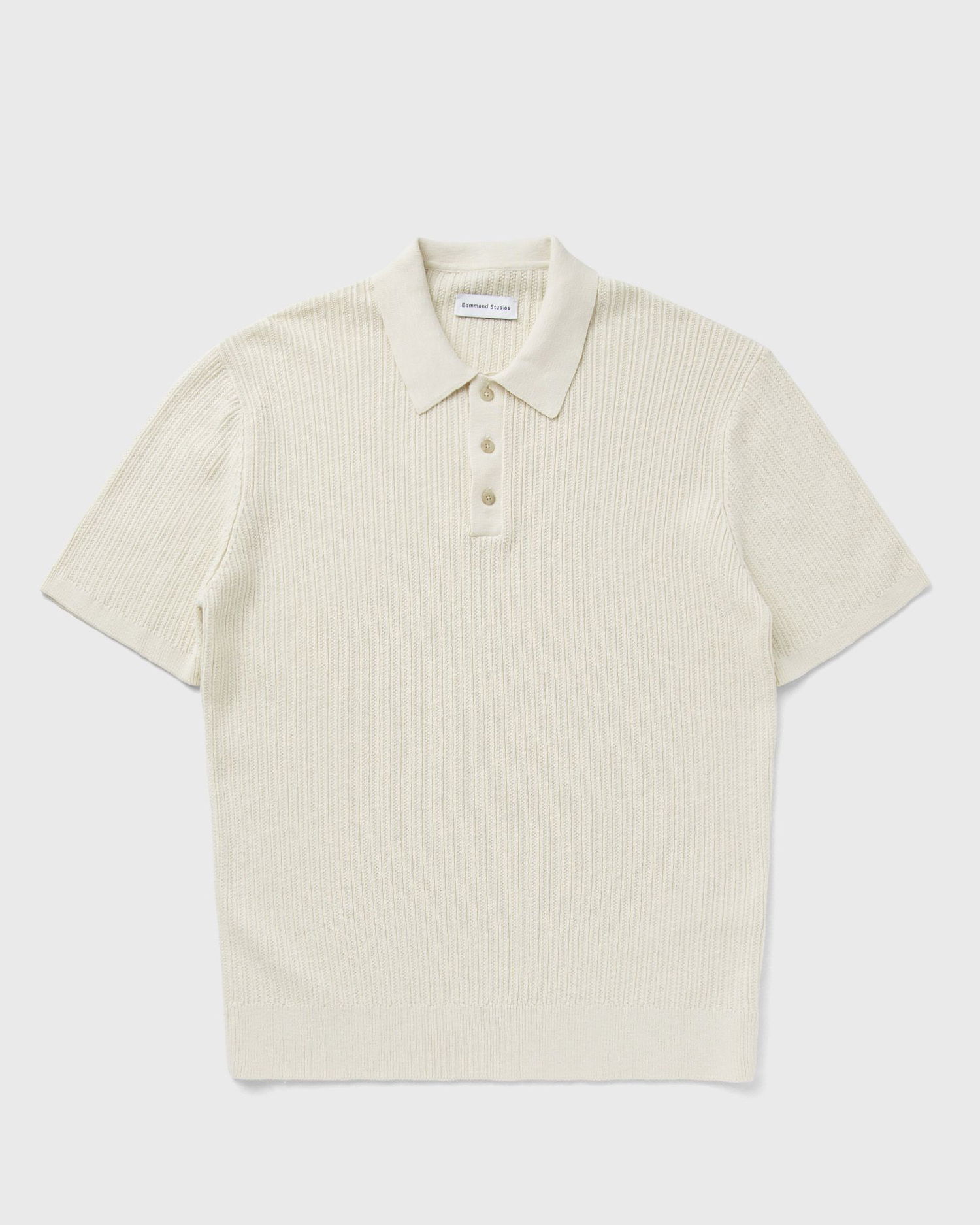 Polo skjorte Edmmond Studios Sunset Knitted Polo Shirt Hvid | 125-20-04050, 1