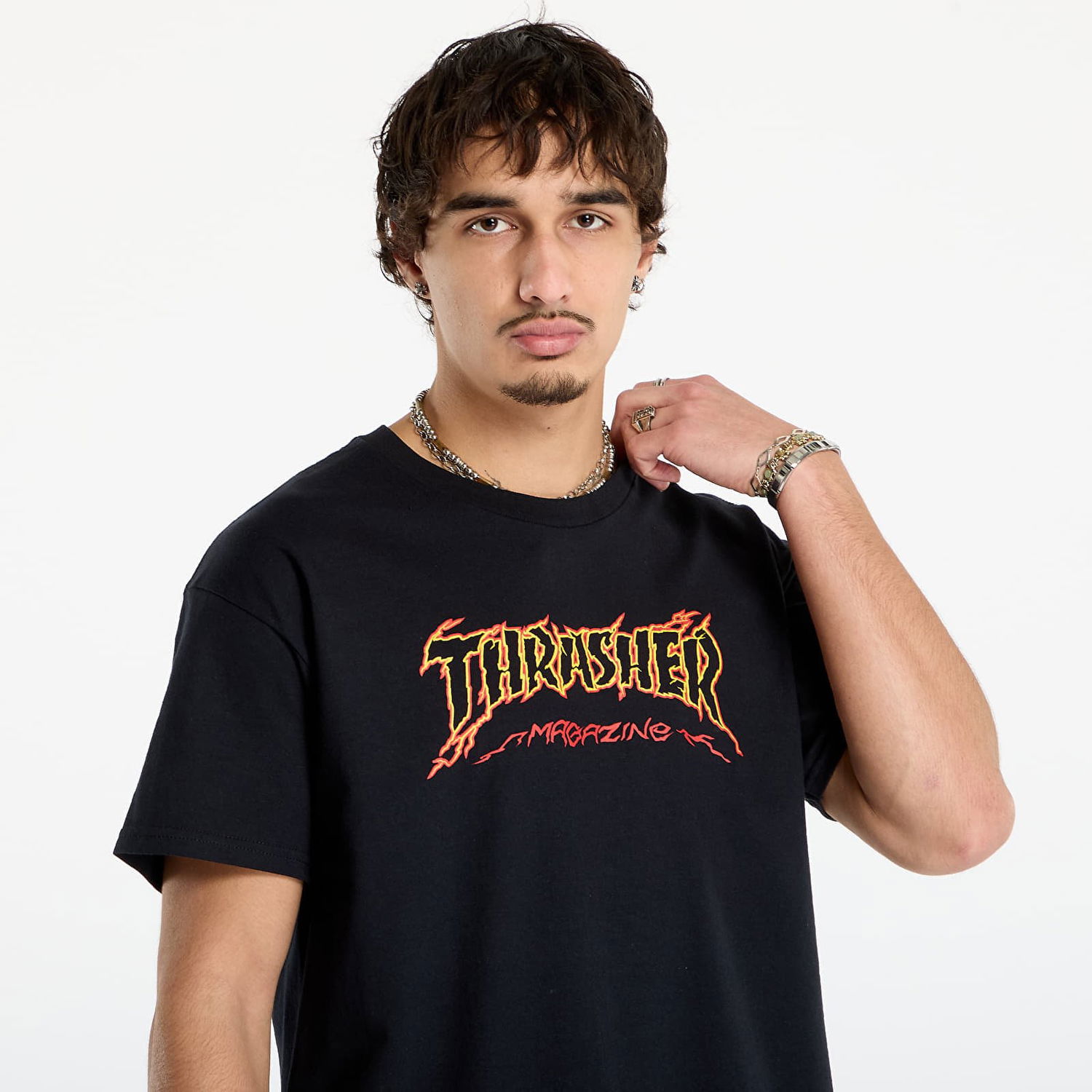 T-shirt Thrasher Thrasher Cracked by Exteenager T-Shirt L Sort | 145773, 1