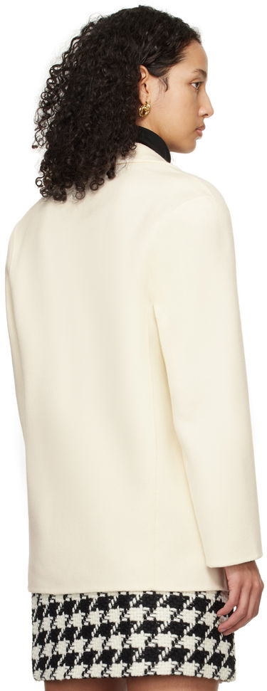 Jakke Anine Bing Anine Bing Women's Quinn Single-Breasted Blazer Hvid | A-01-7073-150, 2
