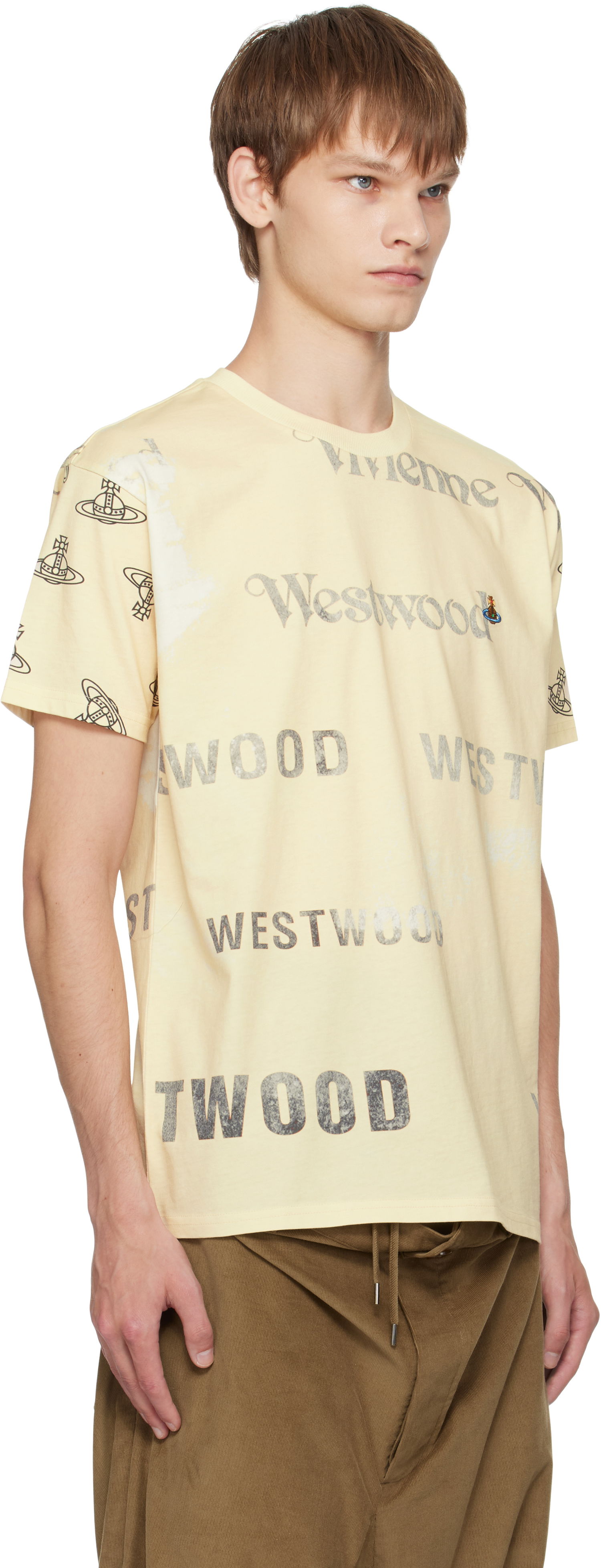 T-shirt Vivienne Westwood Vivienne Westwood Labels Classic T-Shirt Gul | 3G010013-J006E-, 1