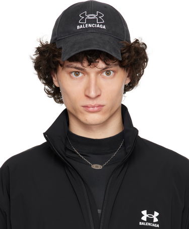 Kasket Balenciaga Under Armour Edition Washed Cap Sort | 807145410B2, 0