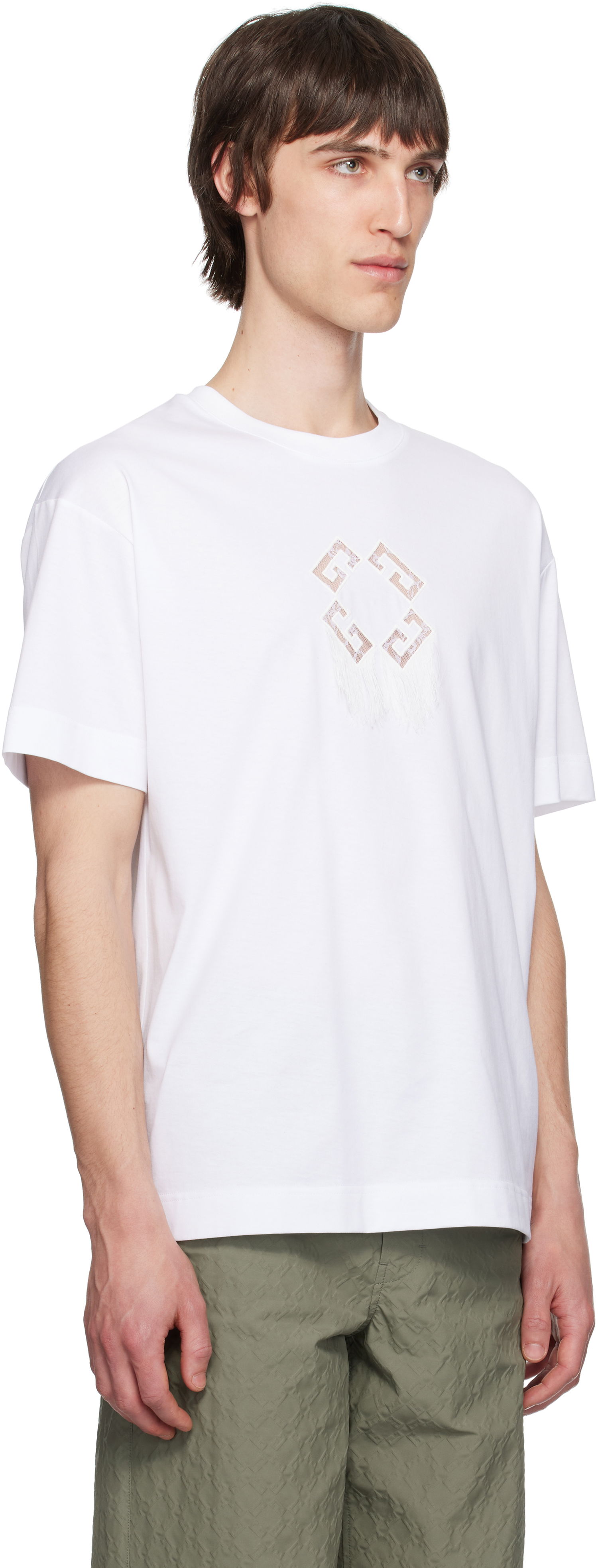 T-shirt Givenchy Givenchy Monogram 72 Cotton T-Shirt Hvid | BM71MGG213100, 1