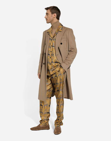 Frakker Dolce & Gabbana Dolce & Gabbana Double-breasted Cashmere Coat 52 Beige | G039BTFU2D1M0172, 1