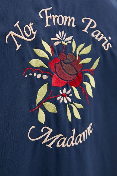 Skjorte Drôle de Monsieur Relaxed Fit Shirt With Floral Embroidery Blå | E.SH189.PL149.NY, 4