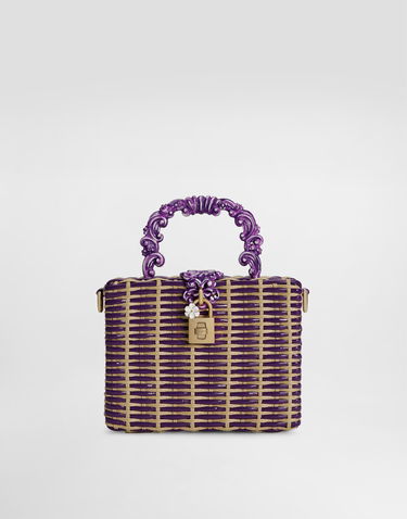 Håndtaske Dolce & Gabbana Dolce & Gabbana Dolce Box Woven Handbag Lilla | BB5970A9AC58S534, 0