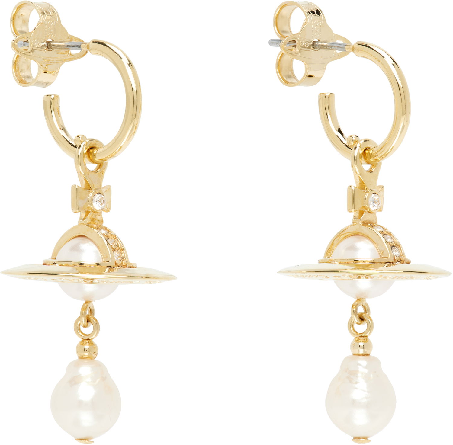 Øreringe Vivienne Westwood Vivienne Westwood Aleksa Pearl Drop Earrings Gul | 6202016M-02R496-, 1