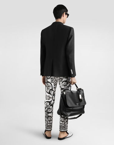 Bukser Dolce & Gabbana Dolce & Gabbana Majolica-Print Trousers Hvid | GYK9ETFPFSNHX5DQ, 2