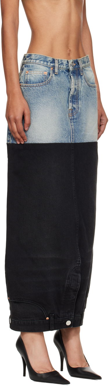 Nederdel VETEMENTS Vetements Double Denim Maxi Skirt Blå | WH76DK880YBB2, 1