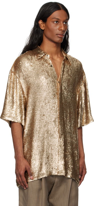 Skjorte Dries Van Noten Dries Van Noten Sequinned Shirt Metalisk | 251-080751-1481, 1