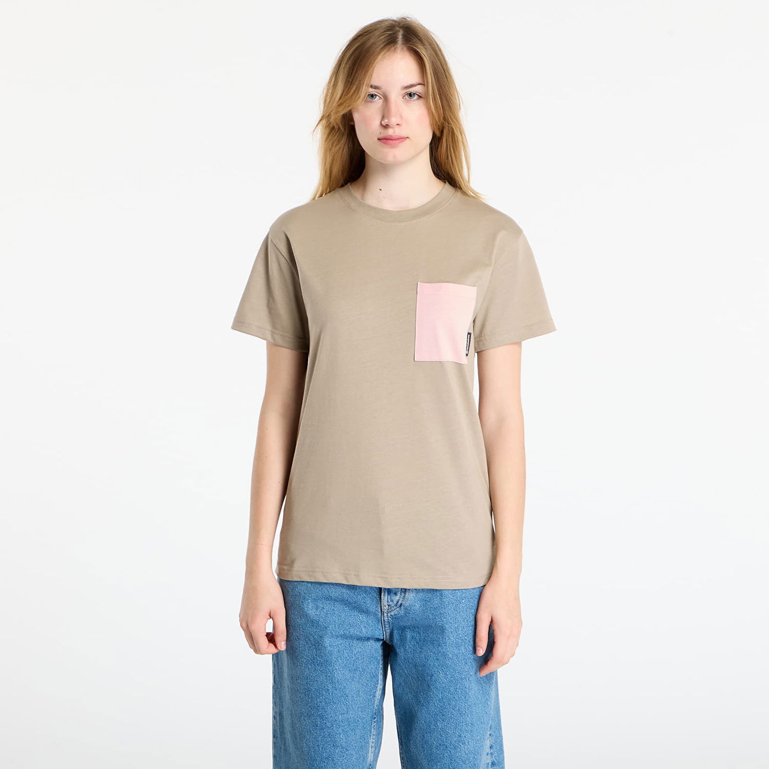 T-shirt Horsefeathers Pyper Top T-shirt with contrasting pocket Beige | SW957A, 0