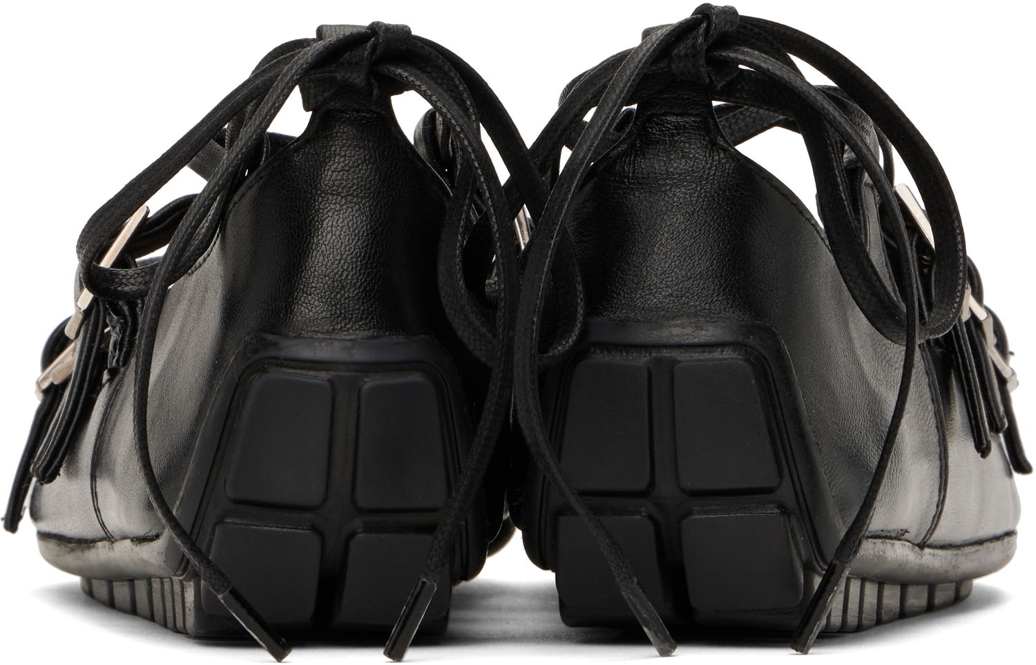 Tøj Simone Rocha Simone Rocha Ghillie Grip Ballerina Flats Sort | BPT2 0777, 1