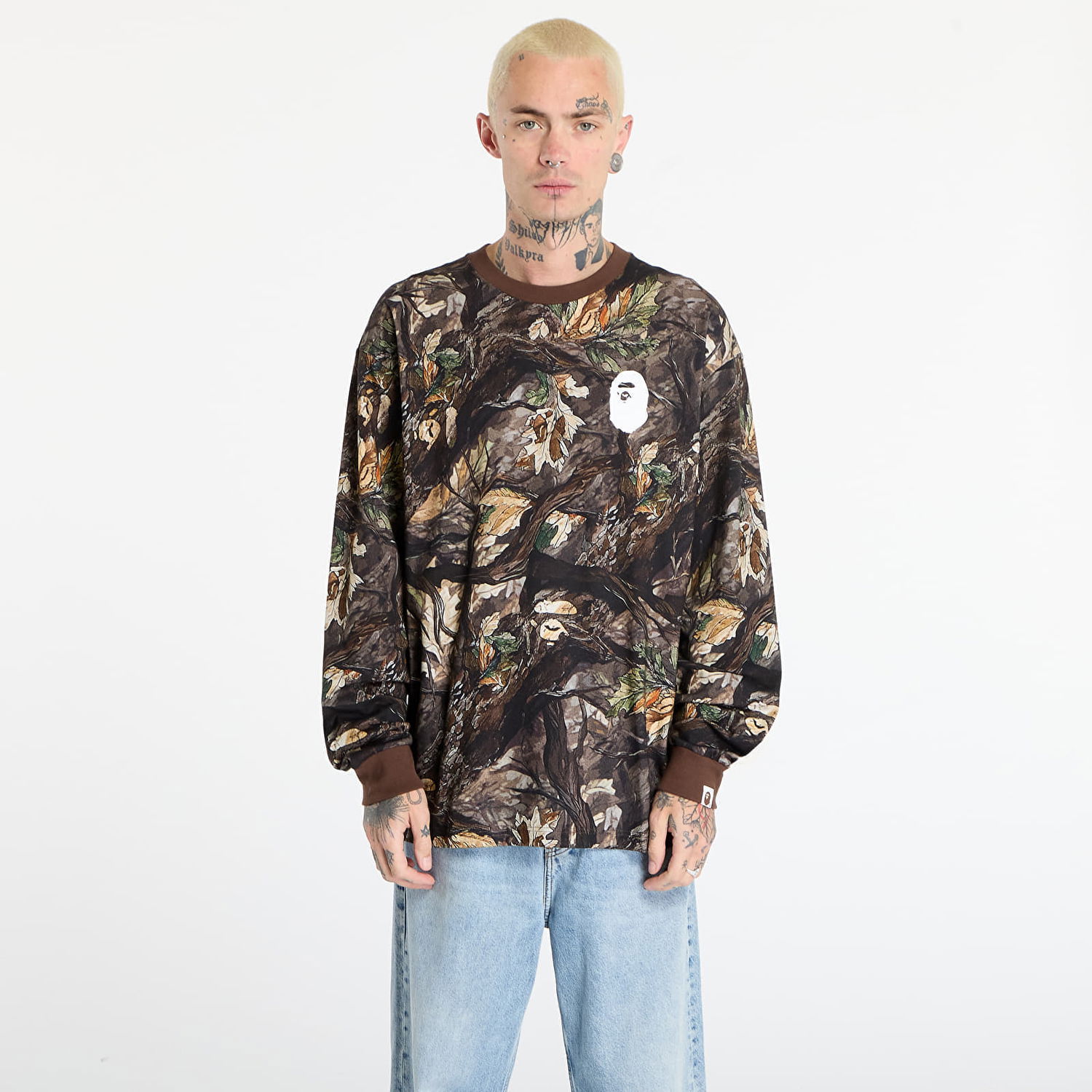 T-shirt BAPE Tree Edge Camo Relaxed Fit Long Sleeve T-Shirt Flerfarvet | 001LTL801011MBRW, 0