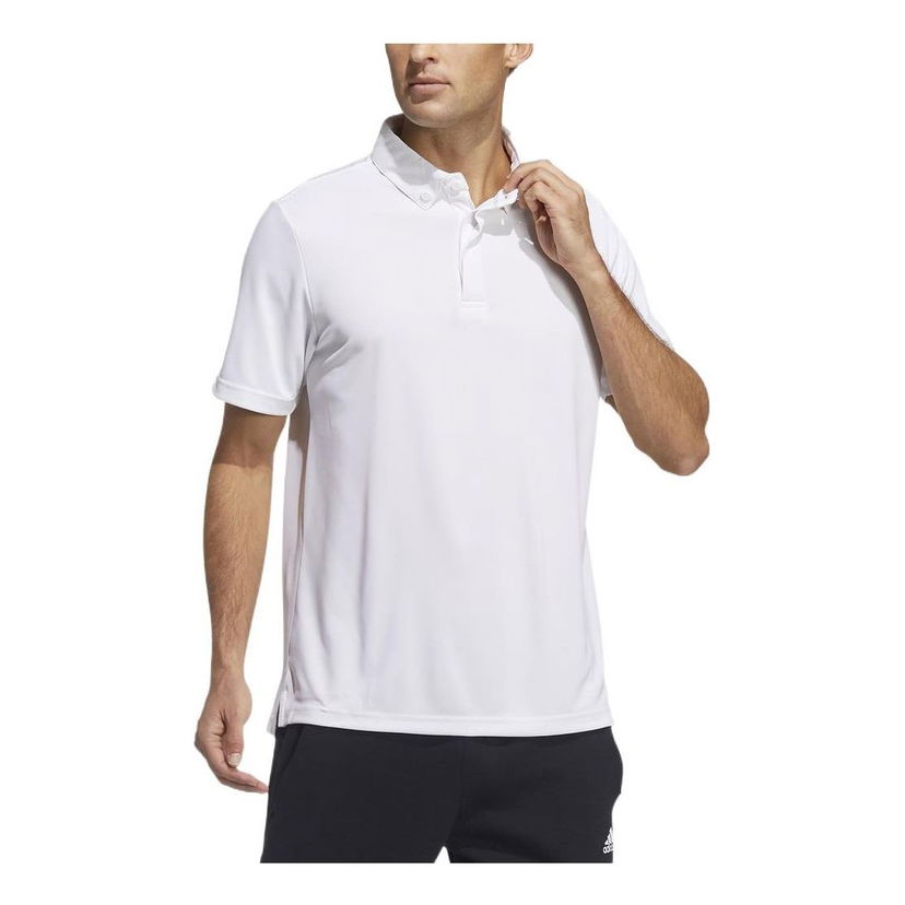 Polo skjorte adidas Originals adidas Casual Sports Short Sleeve Polo Shirt Hvid | GN0810