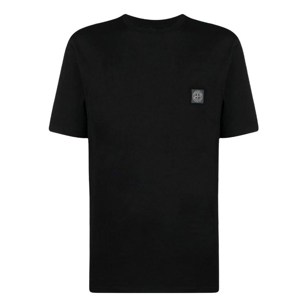 T-shirt Stone Island Logo Patch T-Shirt Sort | 101523757-A0029, 0