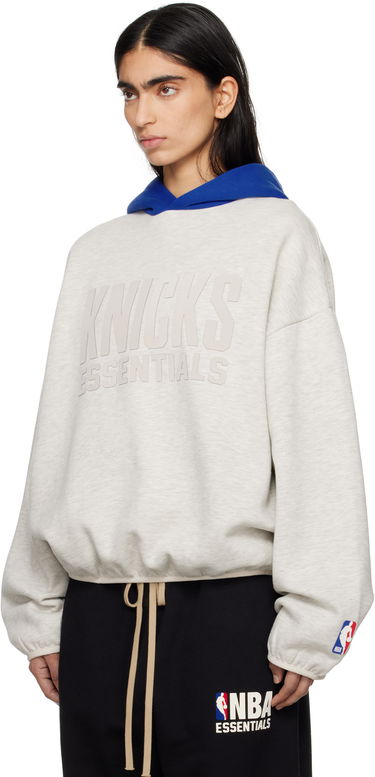 Sweatshirt Fear of God Fear of God Essentials New York Knicks Pull Over Hoodie XL Grå | 192AL246301F, 4