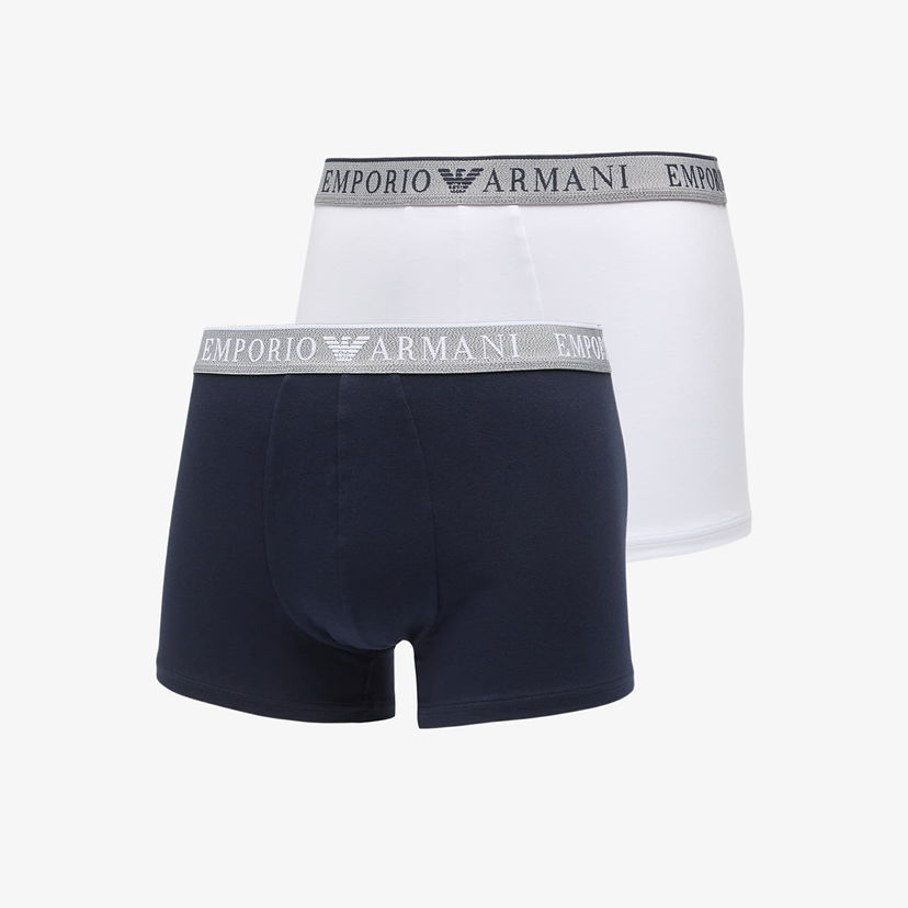 Boksere Emporio Armani Emporio Armani Two-Pack Trunks Hvid | EM000252AF10776MB088