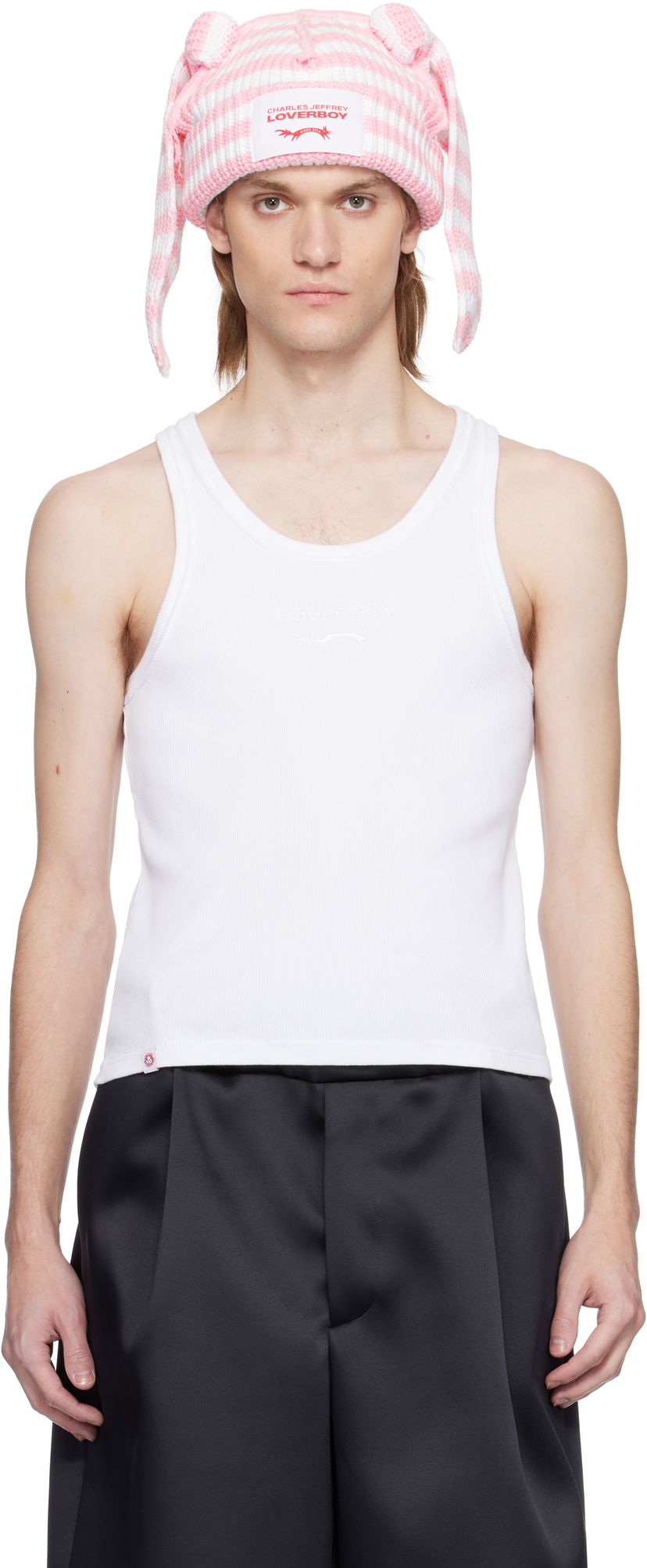 Beanie Charles Jeffrey Loverboy Charles Jeffrey LOVERBOY Logo Tank Top Lyserød | 54080402