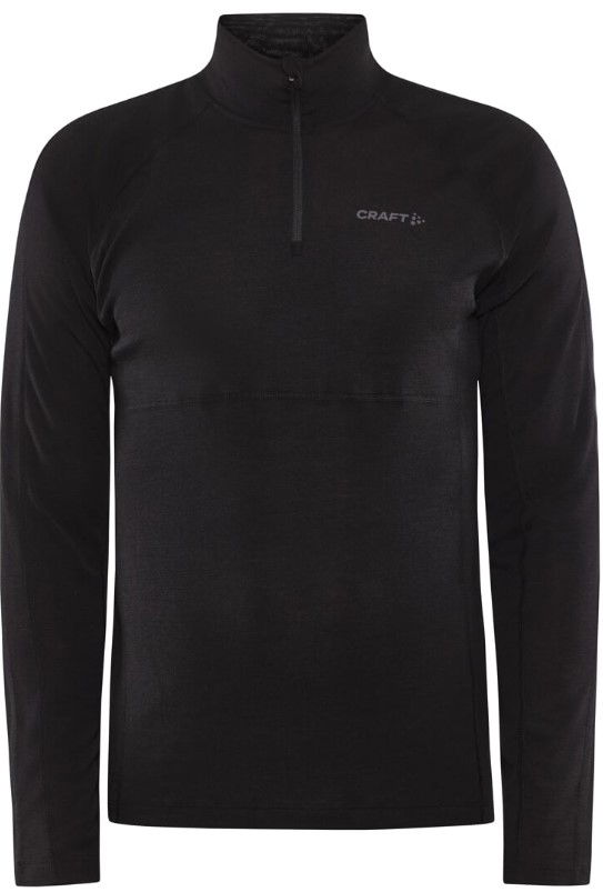 T-shirt Craft Craft ADV Wool Merino Half Zip Long Sleeve Sort | 1914109-999000