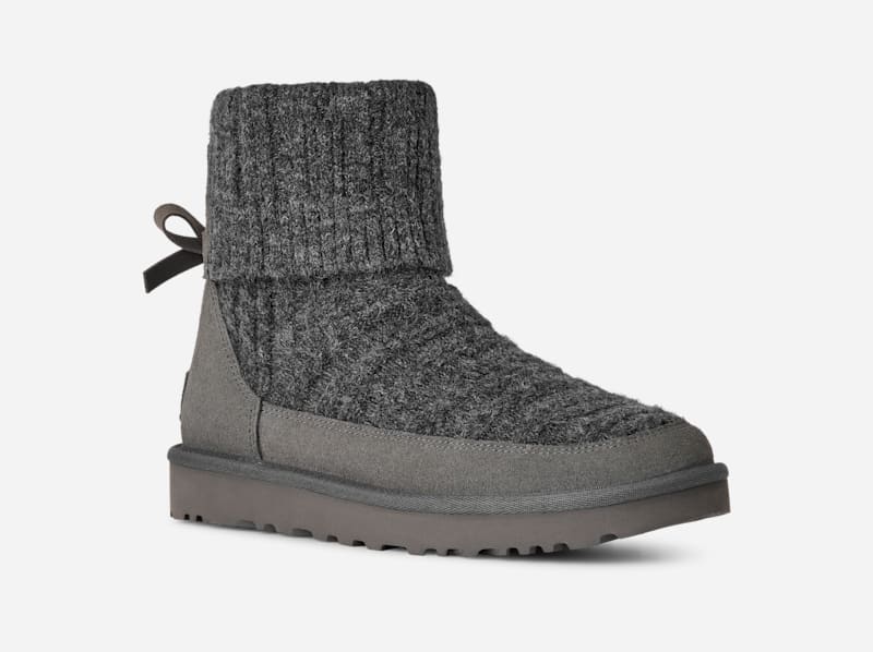 Sneakers og sko UGG Classic Mini Cabelle Knit Boot Grå | 1174578-MNGRY, 1