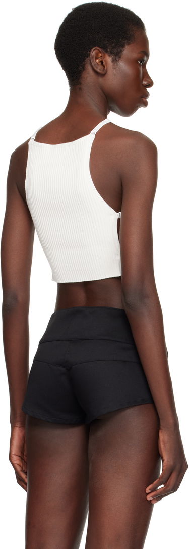Tanktop Courrèges Courrèges Lingerie Detail Pointy Tank Top Hvid | 125MTO383FI0001, 2