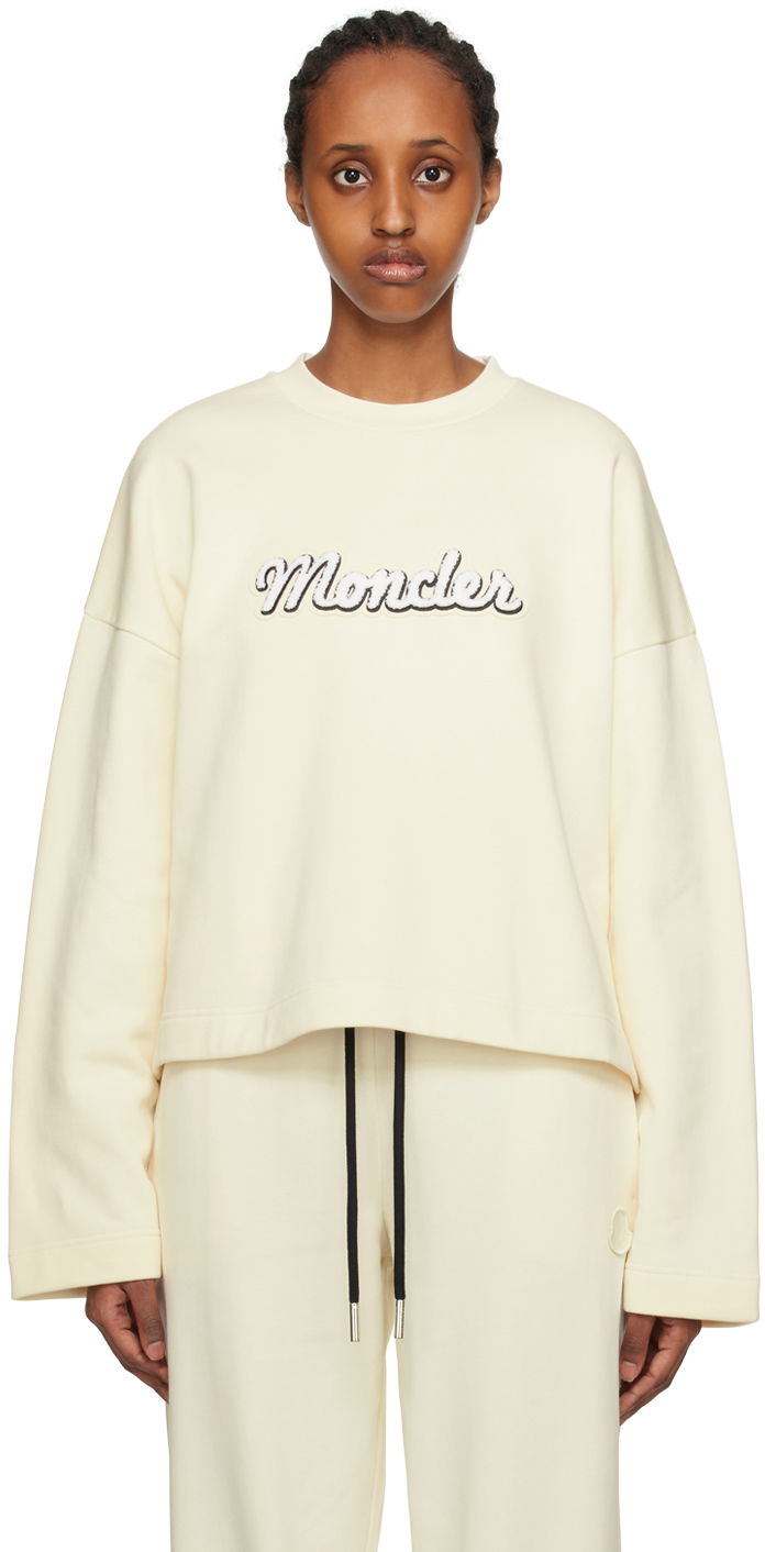 Sweater Moncler Appliqué Hvid | I20938G00020899U5, 0