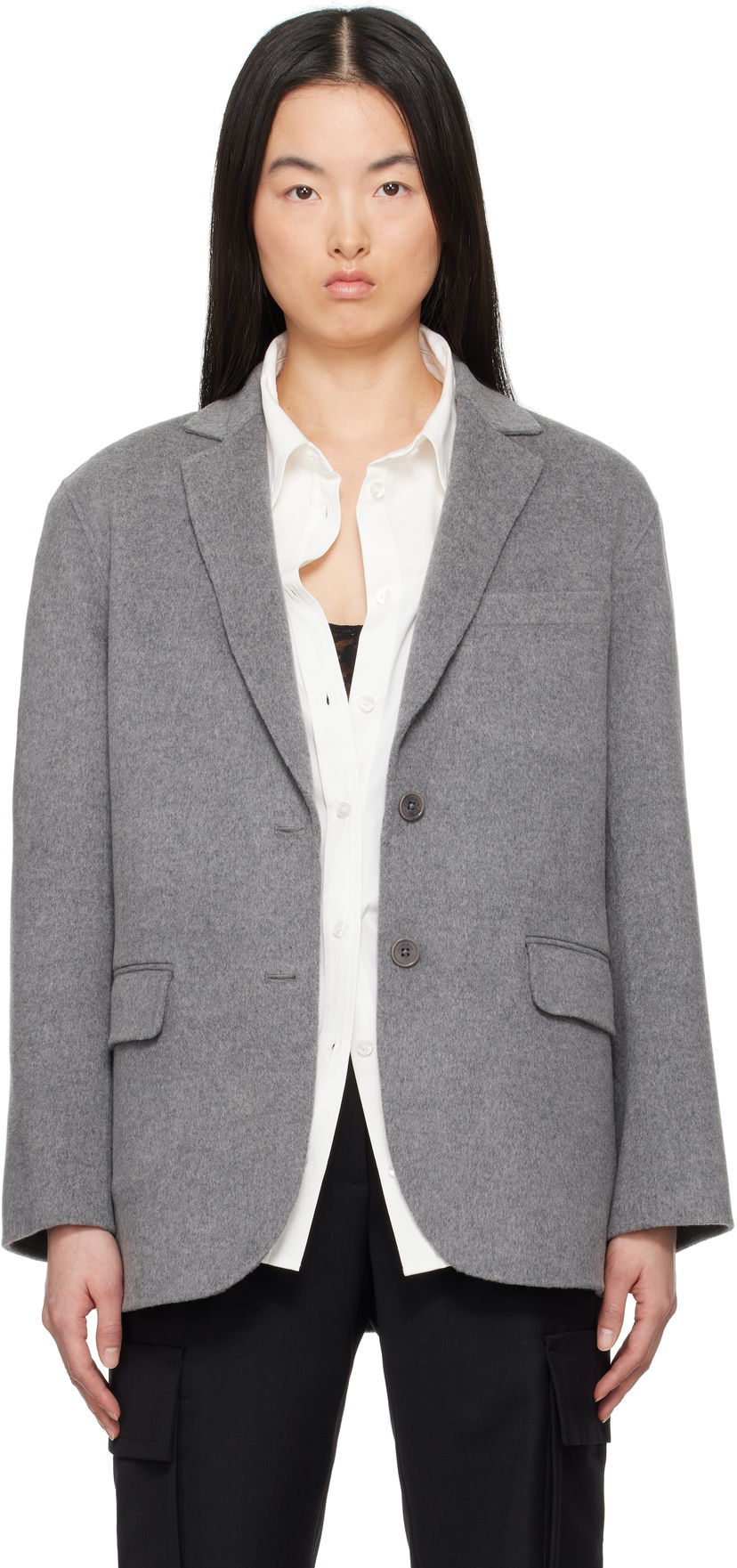 Frakker Anine Bing Anine Bing Quinn Blazer Grå | A-01-10719-GRM5