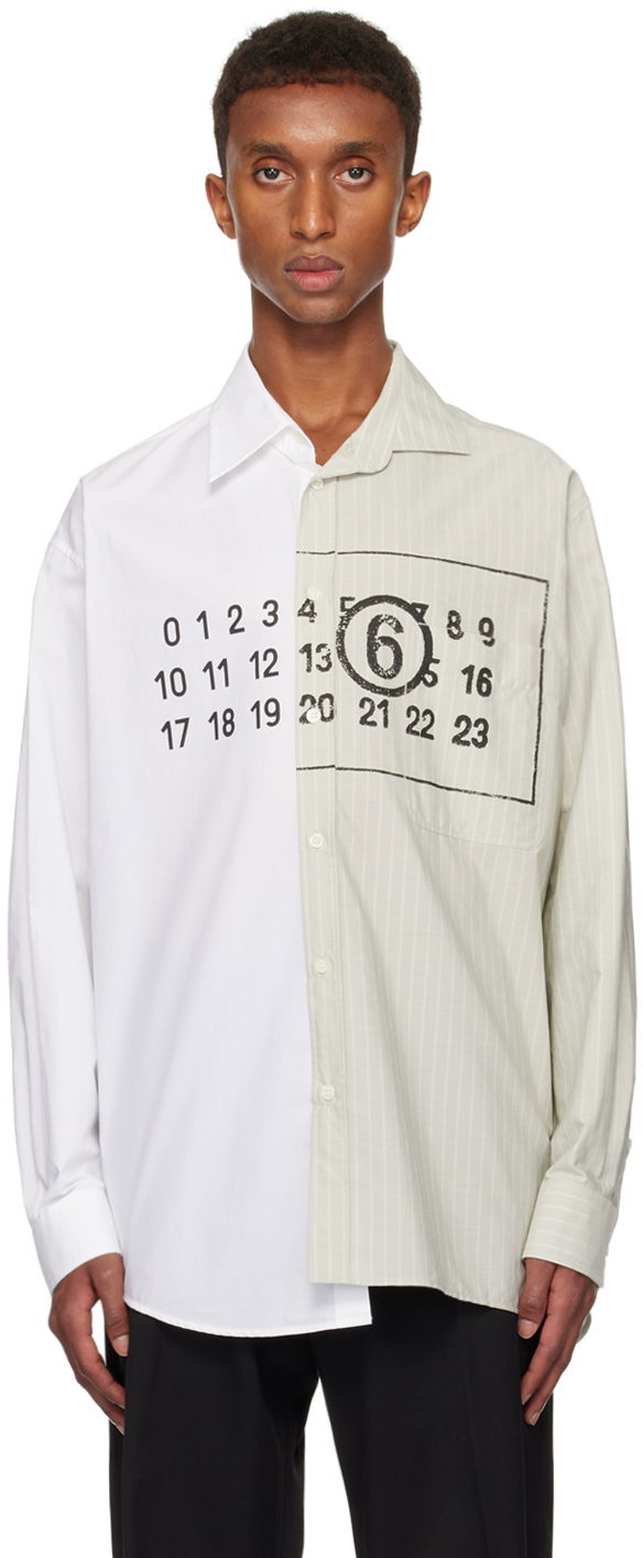 Skjorte Maison Margiela Numeric Shirt Flerfarvet | SH0DT0016 MTN014, 0
